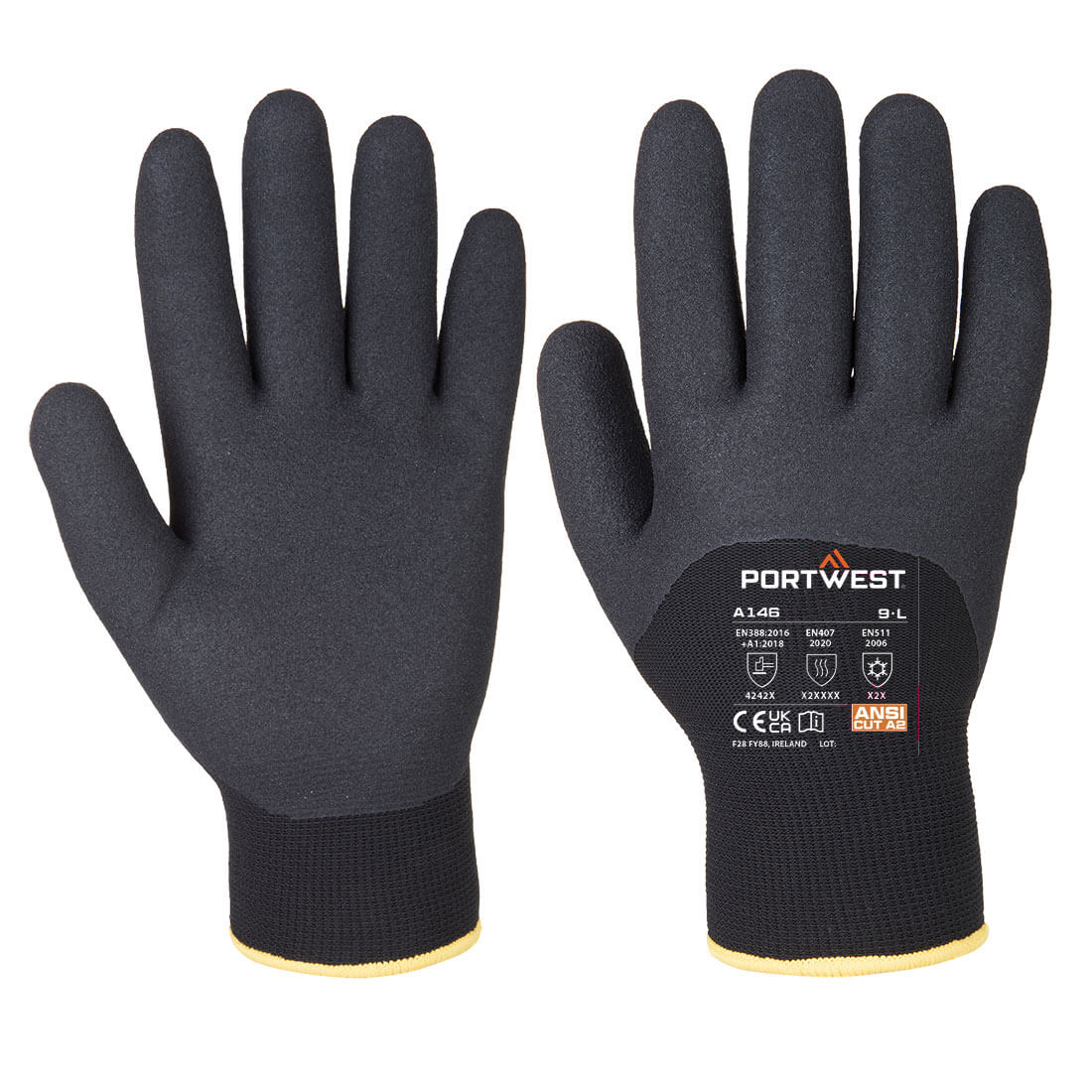 Portwest A146 Arctic Winter Glove Black maat-L - Weldingshop