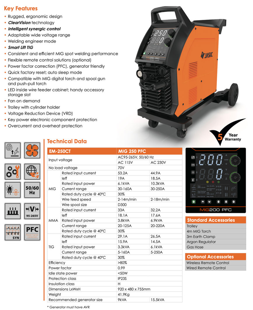 Jasic EVO MIG250 PFC - Weldingshop