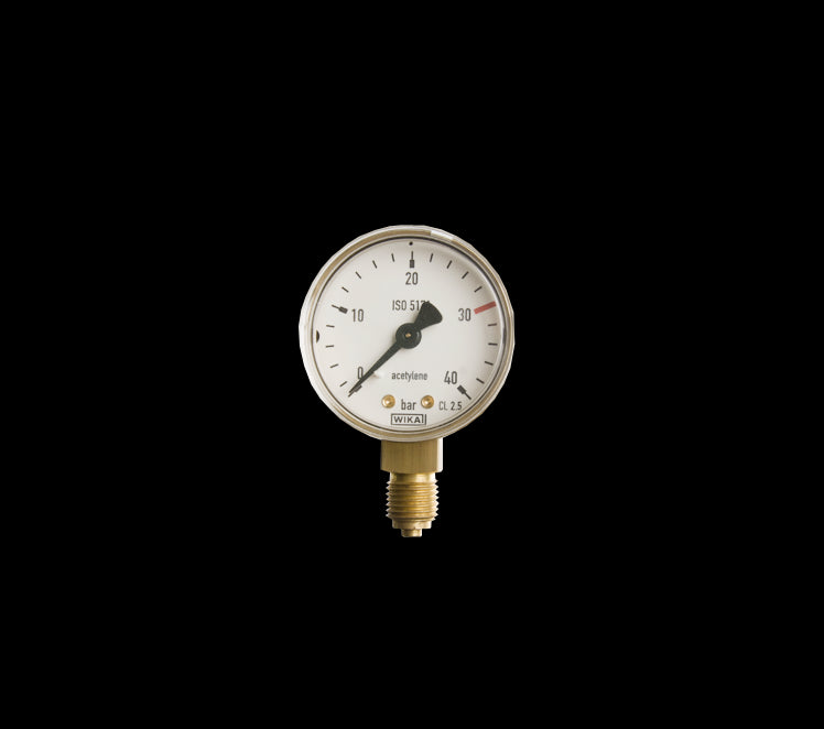 Manometer acetyleen 0-40 bar 50mm - Weldingshop