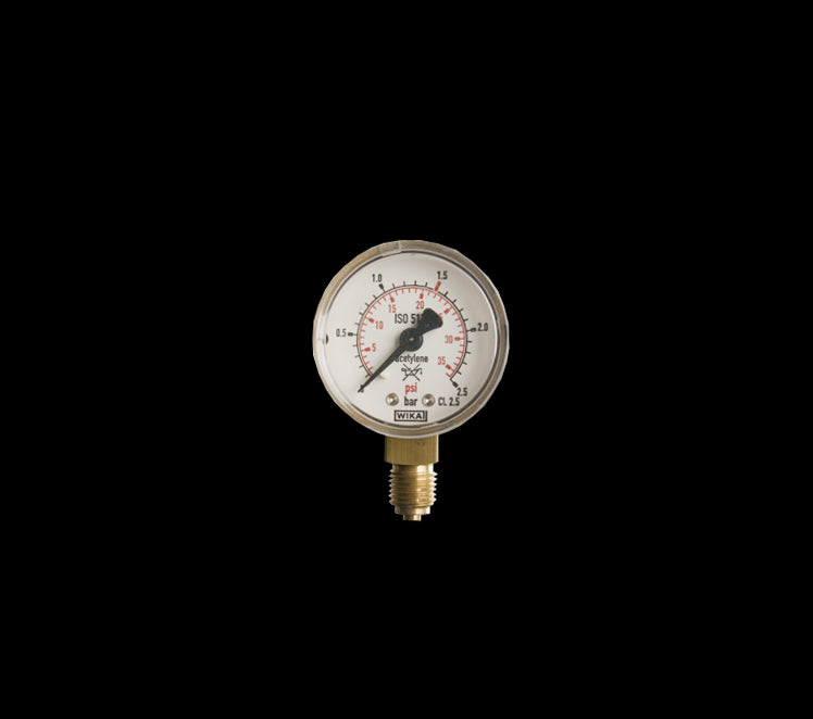 Manometer acetyleen 0-2.5 bar 50mm - Weldingshop