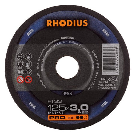 Rhodius FT33 Doorslijpschijf conventioneel - Weldingshop