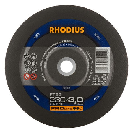 Rhodius FT33 Doorslijpschijf conventioneel - Weldingshop