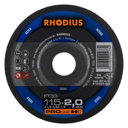 Rhodius FT33 Doorslijpschijf conventioneel - Weldingshop