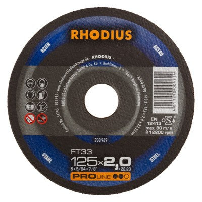 Rhodius FT33 Doorslijpschijf conventioneel - Weldingshop