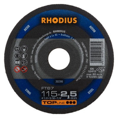 Rhodius FT67 Doorslijpschijf conventioneel - Weldingshop