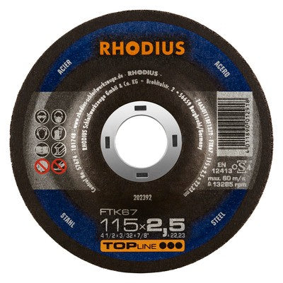 Rhodius FTK67 Doorslijpschijf conventioneel - Weldingshop