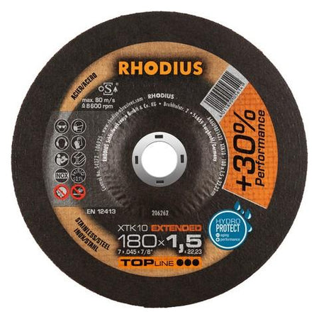 Rhodius XT10 - XTK10 doorslijpschijf - Weldingshop