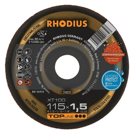 Rhodius XT100 Doorslijpschijf - Weldingshop