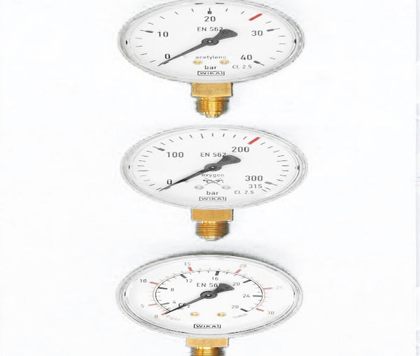 Manometer zuurstof  0-315 bar ø63mm - Weldingshop