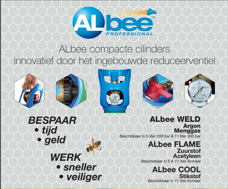 Albee Flame Acetyleen / Zuurstof set inclusief kar - Weldingshop