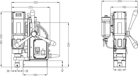 ECO.40/2+ - Magneet kernboormachine, 40 mm, 220 V, EU. - Weldingshop