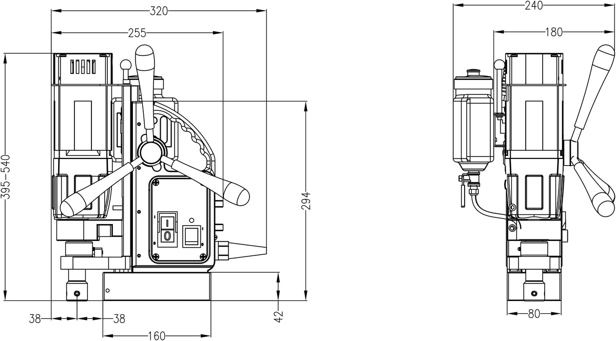 ECO.40/2+ - Magneet kernboormachine, 40 mm, 220 V, EU. - Weldingshop