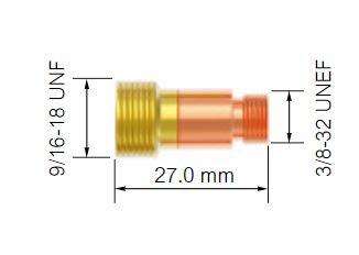 Gaslens voor WP 17/18/26 en WP9/20/24/25 - Weldingshop