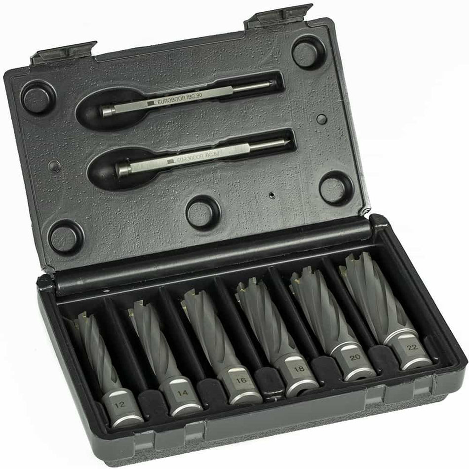 TCT.KIT/L - Kernboren set, TCT, DoC 55 mm, Dmin 12 mm, Dmax 22 mm. - Weldingshop