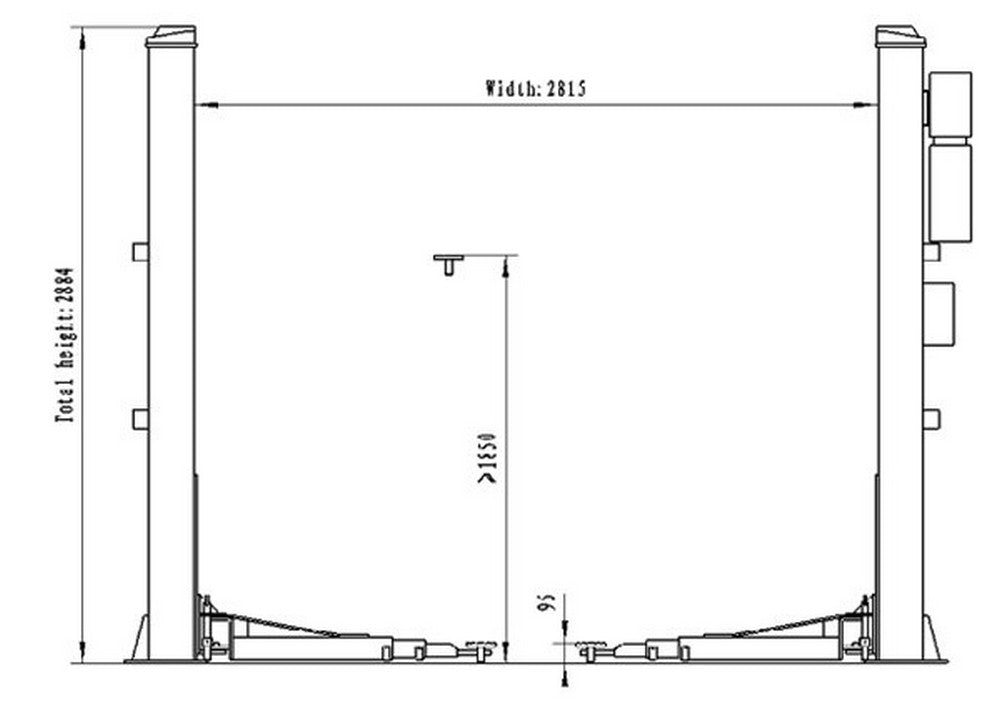 Twee koloms hefbrug 4000kg 400V Premium - Weldingshop