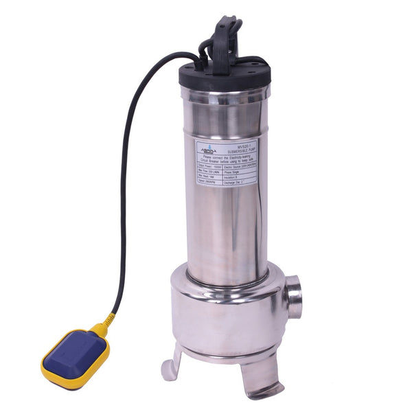 Pompe submersible inox avec flotteur 1,5kW 230V