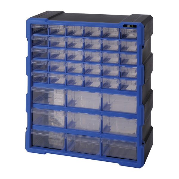 Storage cabinet with 39 containers