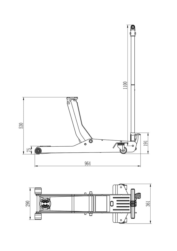 Garagekrik 2 ton laag model - Weldingshop