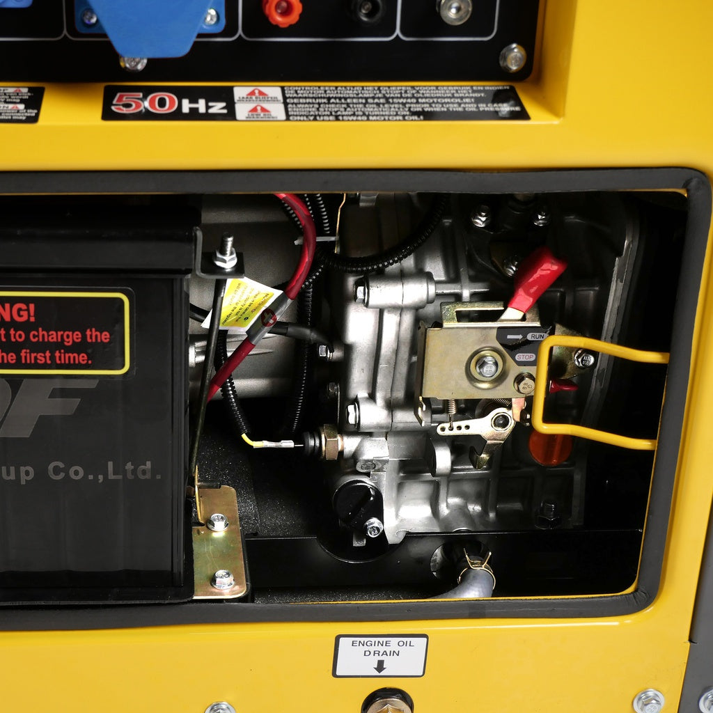 Diesel generator set geluidsgedempt 230V 6kVA - Weldingshop