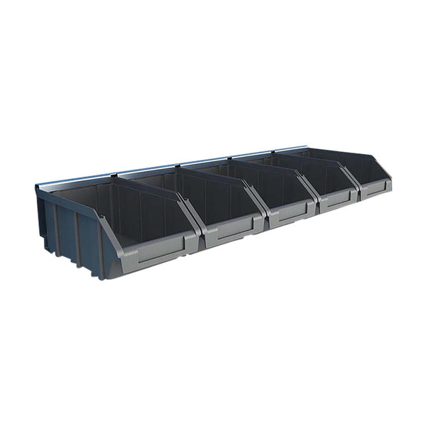 Storage bin set 4 parts plastic including hanger