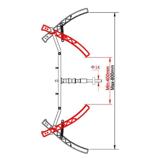 Zelfcentrerende motorfiets adapter voor balanceermachine - Weldingshop