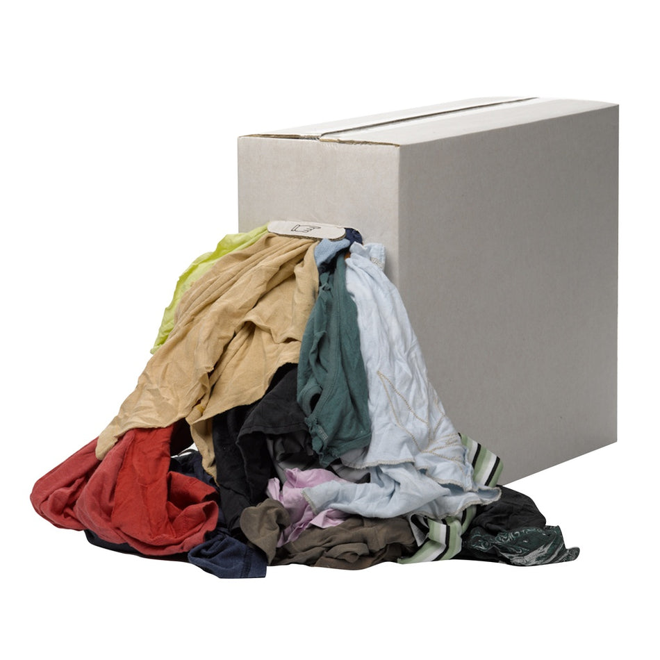 Colored cleaning rags in dispenser box 9kg