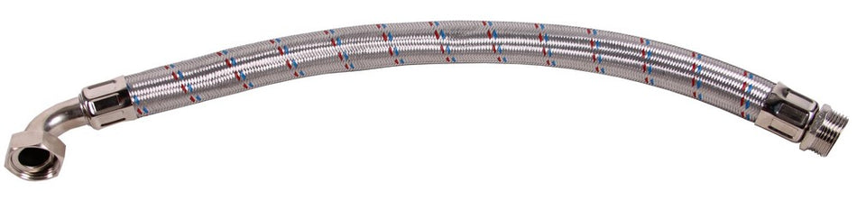 Flexible metal hose with bend 100 cm long