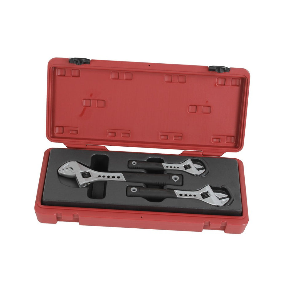 Professional 3-piece adjustable wrench set