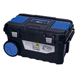 Tool box on wheels with extendable handle